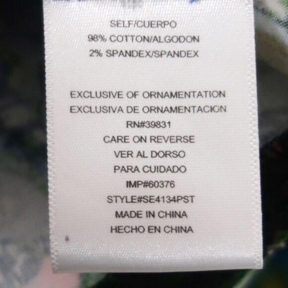 Sam Edelman Womens Skirt Size 10 Blue‎ Green A-line Novelty Parrot Black Lace - Picture 6 of 9